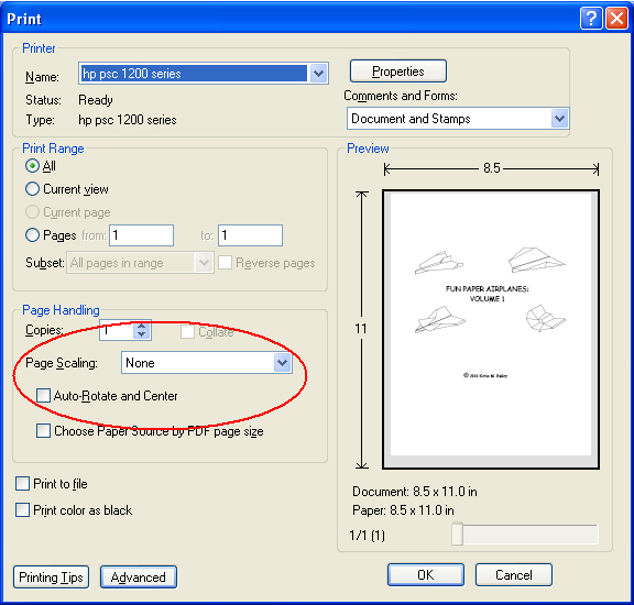Printing Tips